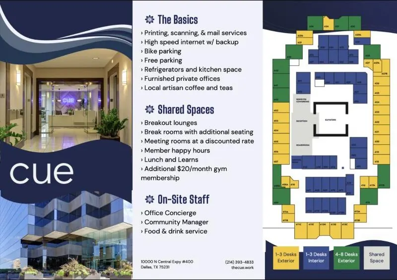 CUE coworking brochure