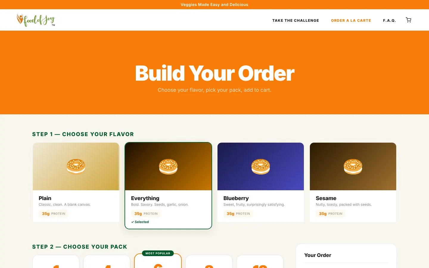 Build your order